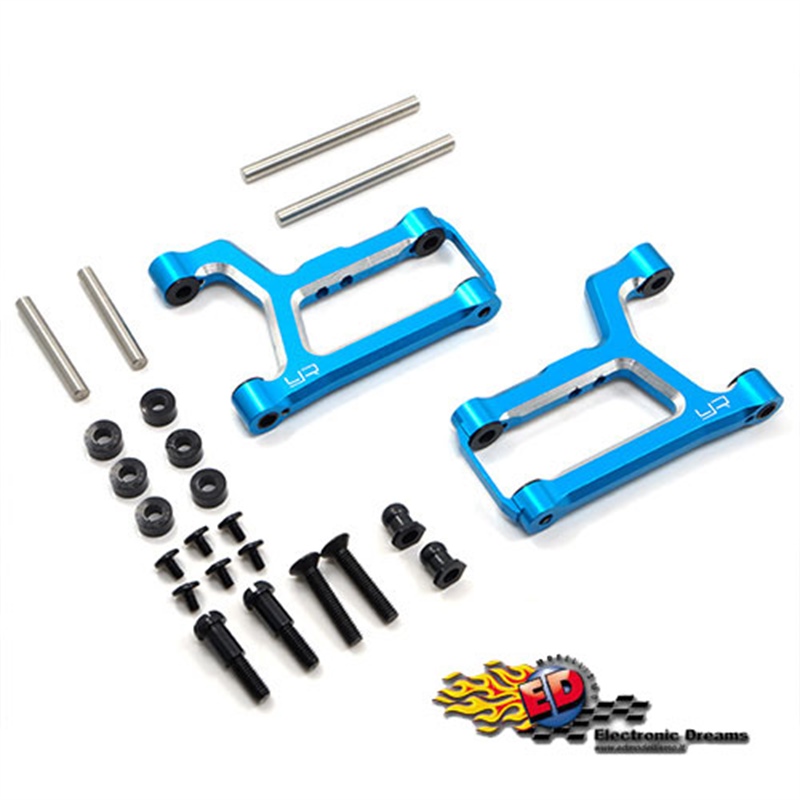 Yeah Racing kit bracci lunghi anteriori in Alluminio BLU per Tamiya WR02-WR02G e GF01 - [TAWR-001BU]