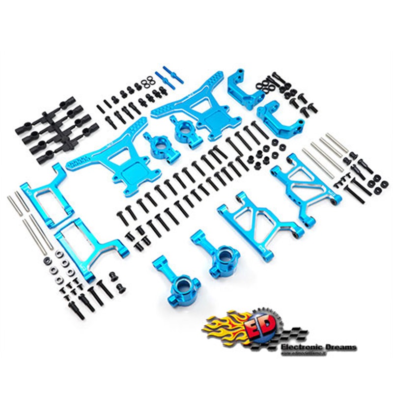 Yeah Racing kit braccetti in alluminio lunghi + kit performance x WR02-WR02G-GF01 - [TAWR-S01]