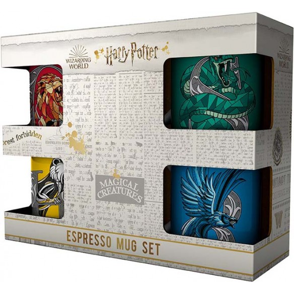 Tazzine da Caffè - Harry Potter - Case (Set da 4)