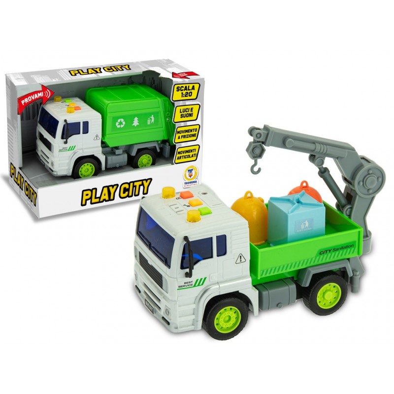 TEOREMA - Camion Eco Mezzi a Frizione con Luci e Suoni - 68522