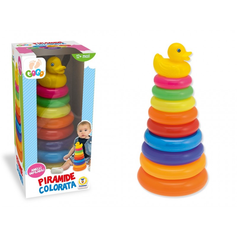 TEOREMA - GoGo Piramide con Anelli Colorati - 65494