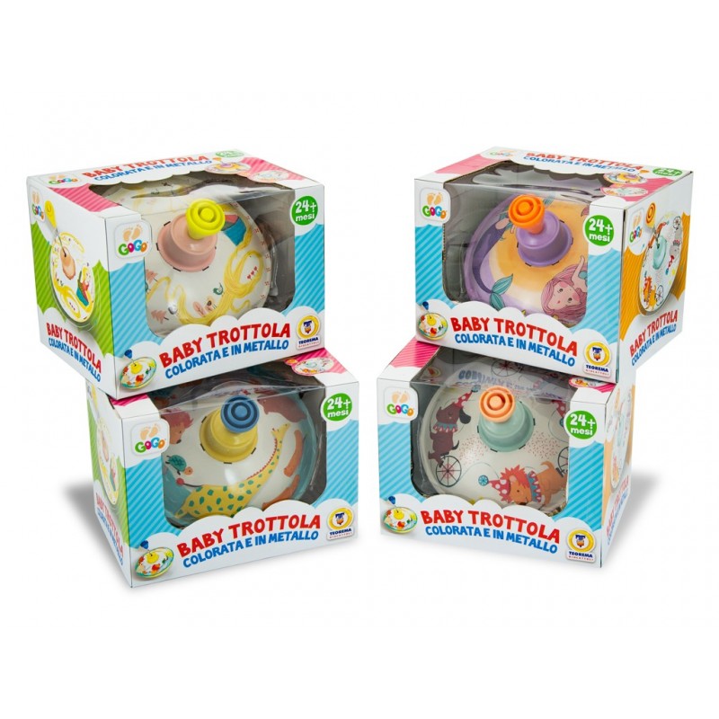 TEOREMA - GoGo Trottola in Metallo 13cm. Colorata - 68046