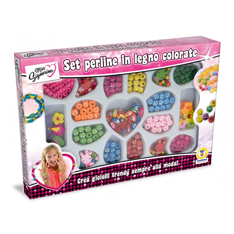 TEOREMA - Set Perline in Legno Colorate - 67120