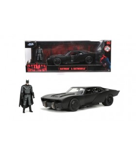 The Batman Batmobile 2022 in scala 1:24 con personaggio, funzionamento a ruota libera