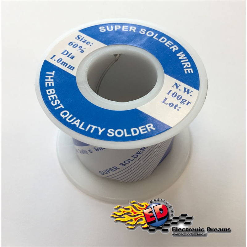 STAGNO X SALDATURE da 1mm 100gr senza piombo AG3 - [TIN100GR]