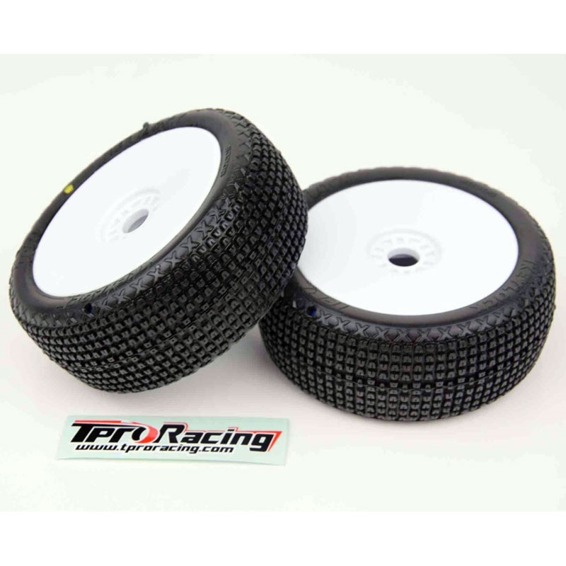 TPRO KEYLOCK SUPER SOFT T4 - Coppia Gomme 1/8 Off-Road montate con cerchio e inserti (2) - [TP330503T4]