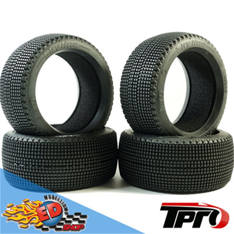 TPRO SKYLINE SUPER SOFT T4 - Treno Gomme 1/8 Off-Road con inserti (4) - [TP3308XR02T4]