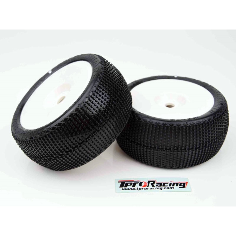 TPRO 1/8 Truggy Racing Tire MAGIC SQUARE - ZR Super-Soft T4 White Dish (2) - [TP3402ZR03T4]