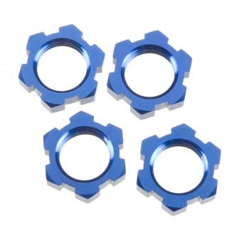 Traxxas 17mm Splined Wheel Nuts Anodized Blue (4)