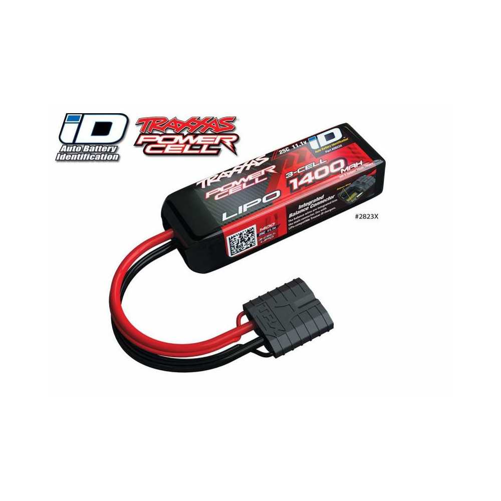 Traxxas Batteria Li-po 11,1V 1400mAh 25C 3S connettore Traxxas Power Cell iD (art. TXX2823X)