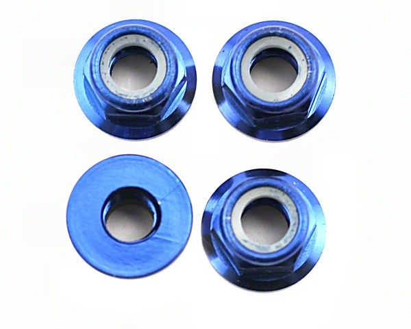 Traxxas Dadi Nylstop 5mm alu blu (4x) 4147X
