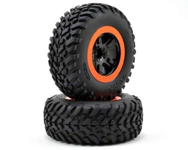 Traxxas Pneumatici SCT Off Road 2.2/3.0 + cerchi anteriori SCT Black/Orange (x2) 5864