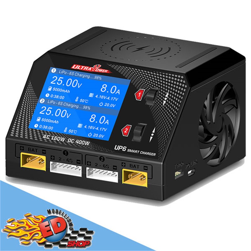 Ultra Power UP6 Dual Channel AC/DC Smart Balance Charger 400W 10A. - [UP6]
