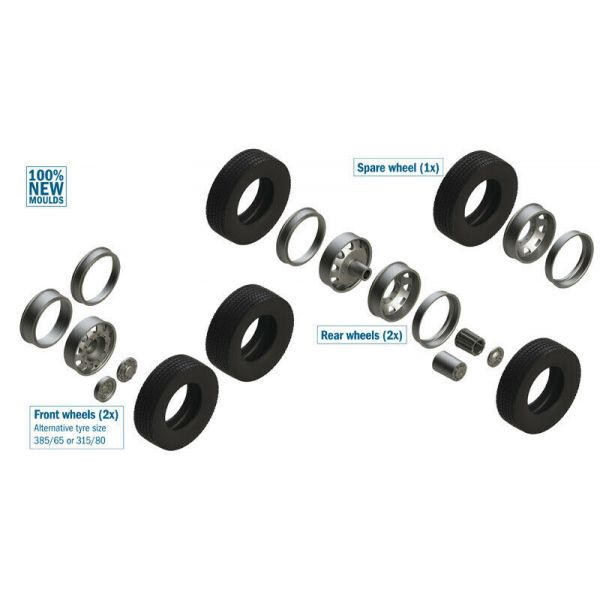 Italeri - European Tractors Tyres / Rims 1:24 (Ita3909s)