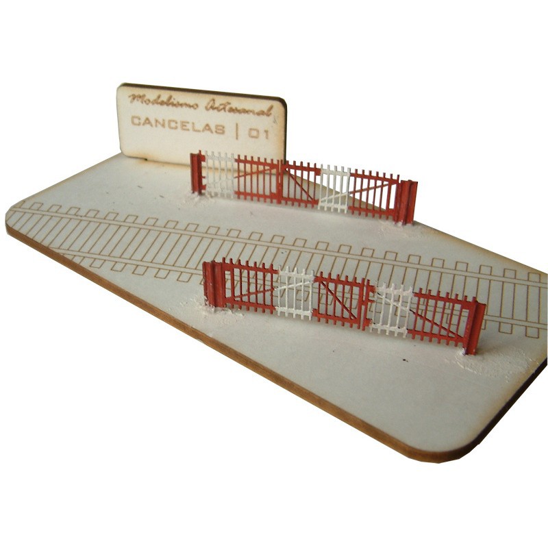 Vecchie barriere per passaggi a livello. MODELISMO ARTESANAL MA_ACCESS_03