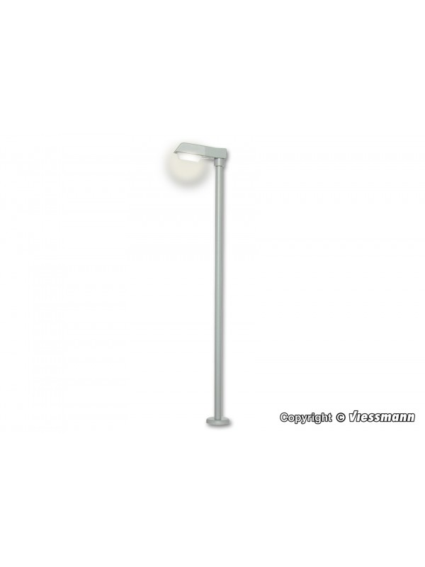 VIESSMANN 6092 Scala HO Lampione stradale moderno ad una luce (led bianco) mm. 100 epoca IV-VI