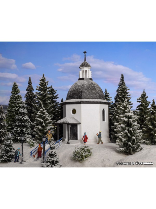 VOLLMER 42412 Scala HO Cappella votiva alpina (con illuminazione e neve)