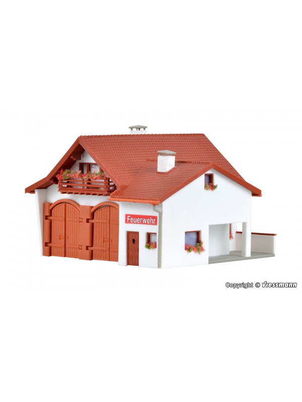 VOLLMER 47785 Scala N Caserma vigili del fuoco con rimessa per due veicoli