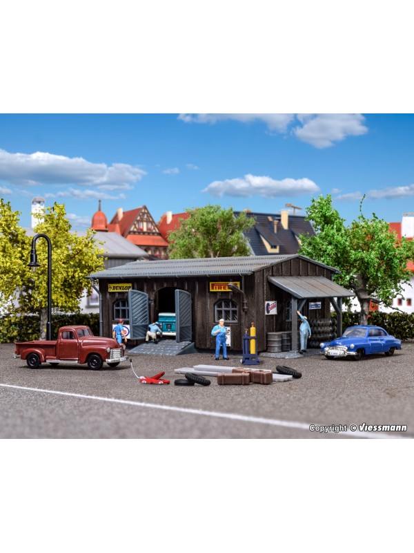 VOLLMER 47555 Scala N Officina meccanica riparazione auto con accessori