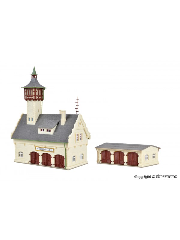 VOLLMER 47781 Scala N Stazione vigili del fuoco con rimessa a tre posti