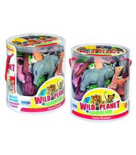 Wild planet adventure - cilindro 20 animali selvaggi