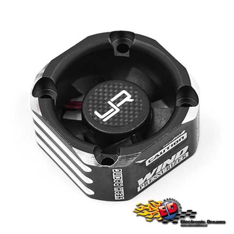 Yeah Racing Ventola con case in Alluminio con Booster 30x30 NERO - [YA-0576BK]