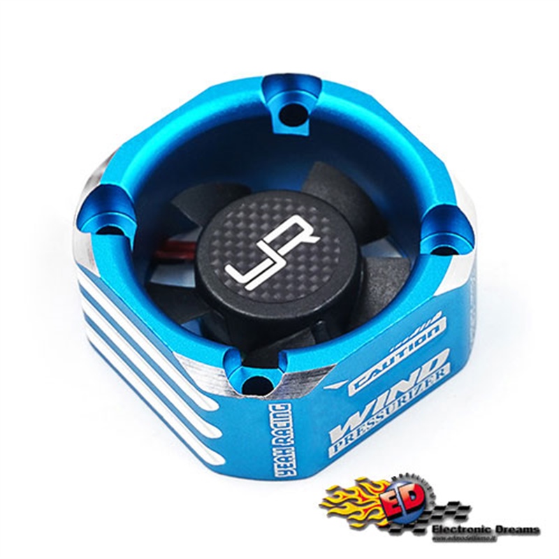 Yeah Racing Ventola con case in Alluminio con Booster 30x30 BLU - [YA-0576BU]