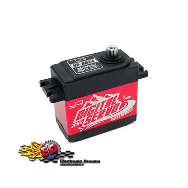 Yeah Racing Servocomando x Crawler/Scale 1/10 - 1/8 20KG Waterproof/Ingranaggi in metallo - ROSSO - [YE-0024RD]