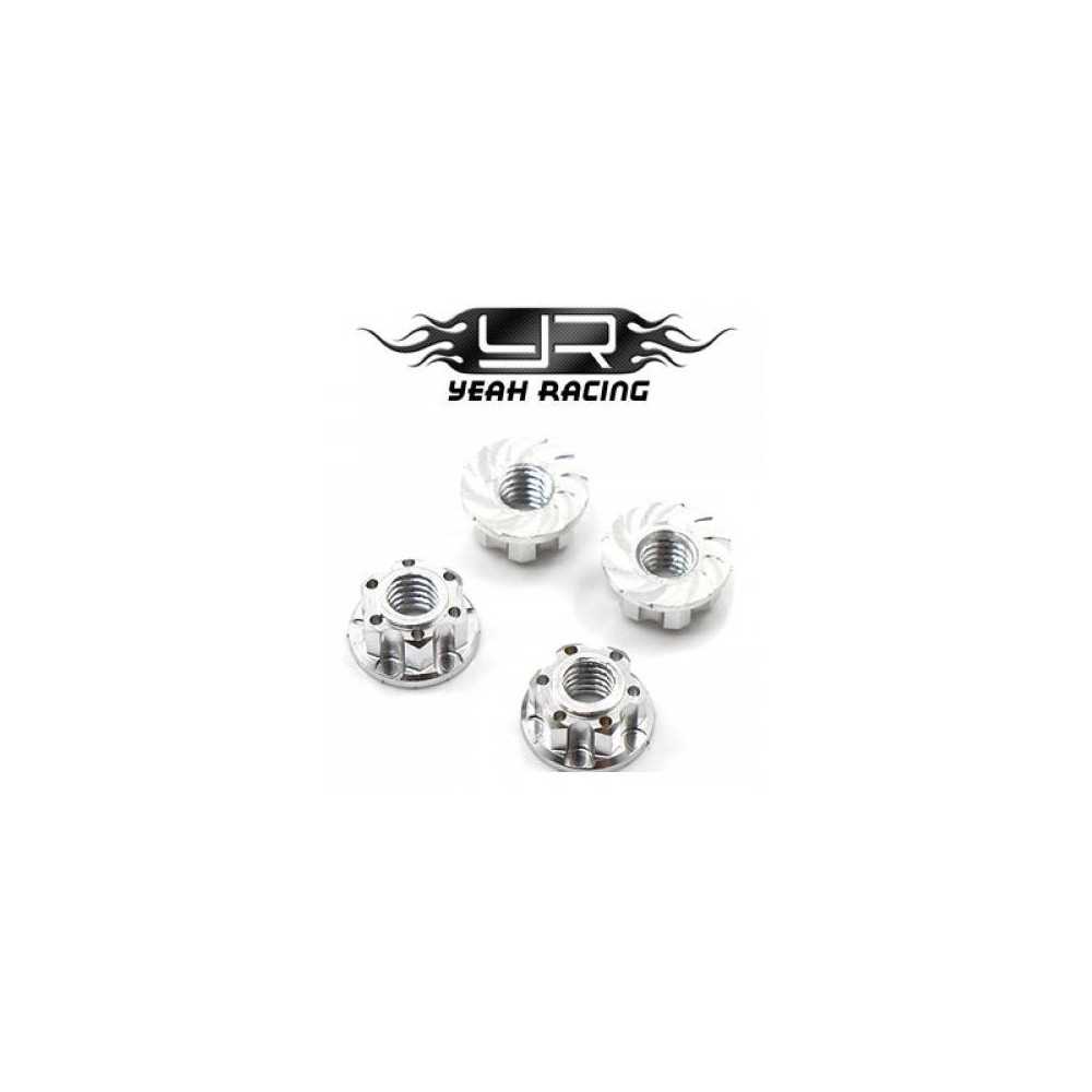 Yeah Racing Dadi Ruota Flangiati M4 EXTRA light Silver (art. YA-0448SV)