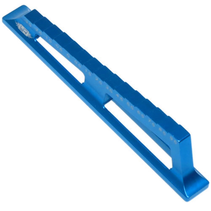 Yeah Racing scalimetro e blocchetti per droop con incrementi da 0.5mm (da -3.5 a 9.5mm) BLU - [YT-0071HBU]