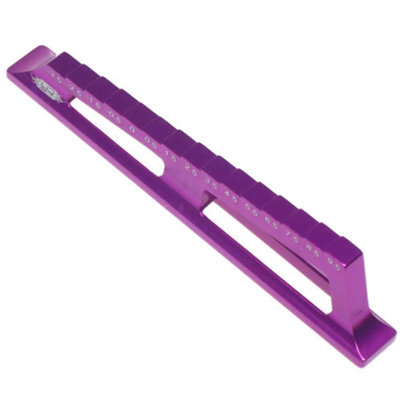 Yeah Racing scalimetro e blocchetti per droop con incrementi da 0.5mm (da -3.5 a 9.5mm) FUCSIA - [YT-0071HPK]