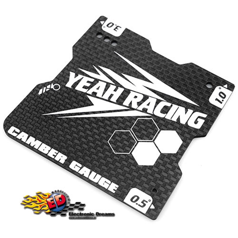 Yeah Racing misuratore camber 0.5 / 1 / 3.0 in Carbonio x 1/10 Touring - [YT-0177]