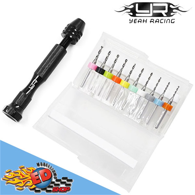 Yeah Racing Mini trapano manuale da 1.1 a 2.0mm + set punte - [YT-0196]